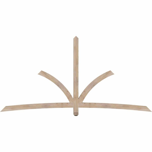 Ekena Millwork Davenport Smooth Timber Gable Bracket, Douglas Fir, 108"W x 54"H x 3 1/2"D x 3 1/2"F, 12/12 Pitch GBW108X54X0404DAV00SDF - main